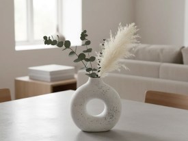 Florero nordico grande con puntos